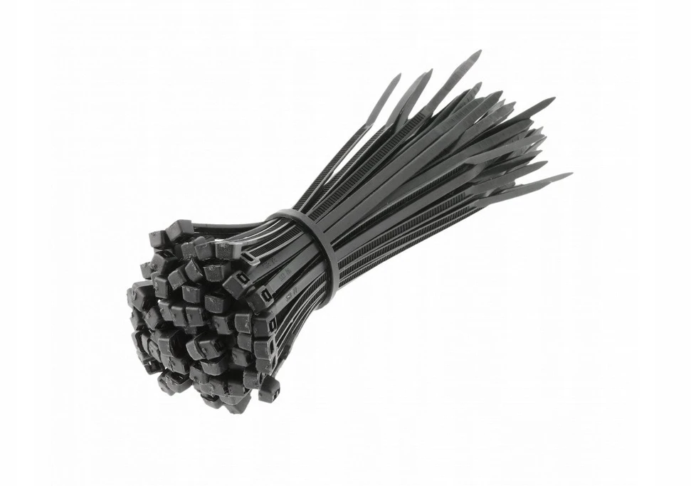 GTV Nylon Cable Ties 2.5 x 200 mm, 100 pcs, Juodas