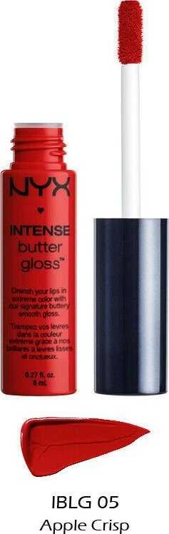 Nyx Intense Butter Gloss Lūpų blizgis No. 05, 8 ml