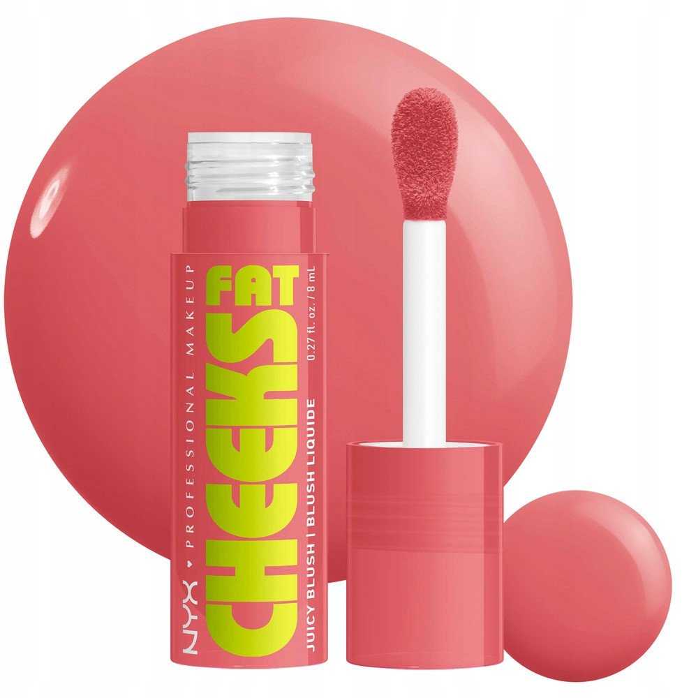 Nyx Fat Cheeks Colorete Líquido Hidratante 02-Fig Fizz, 8 ml
