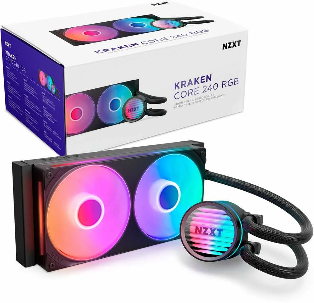 NZXT Kraken Core 240 RGB ausintuvas su pakuote