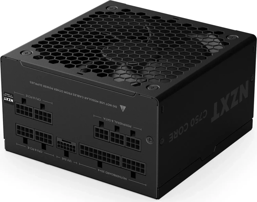 NZXT C750 Core 80 PLUS Gold maitinimo šaltinis – 750 vatų, juodas