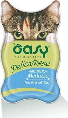 Maisto produktai - Oasy Delicatesse Fine Paté su menkėmis 85g Be grūdų