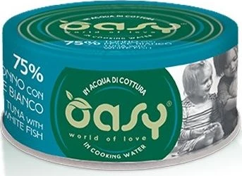 Maisto produktai - Oasy More Love Tunų su Balta Žuvimi Drėgnas Kačių Maistas 70g