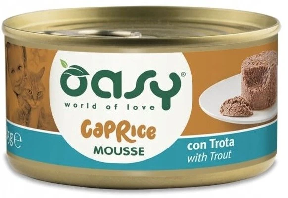 Maisto produktai - Oasy Caprice Mousse Upėtakis 85g Be glitimo Be grūdų