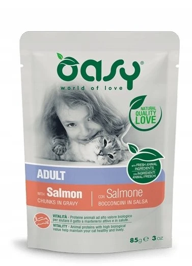 Maisto produktai - Oasy Chunks in Gravy Light in Fat vištiena 85g