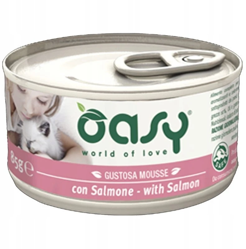 Maisto produktai - Oasy Caprice Mousse Lašiša Be Grūdų Drėgnas Maistas 85g