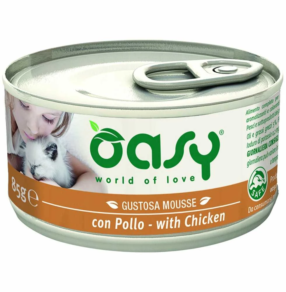 Maisto produktai - Oasy Caprice Mousse Vištiena Drėgnas Kačių Maistas 85g