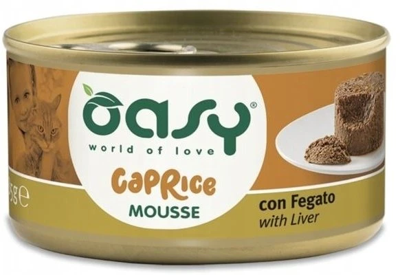 Maisto produktai - Oasy Caprice Mousse Kepenų 85g Be Gluteno Drėgnas Maistas