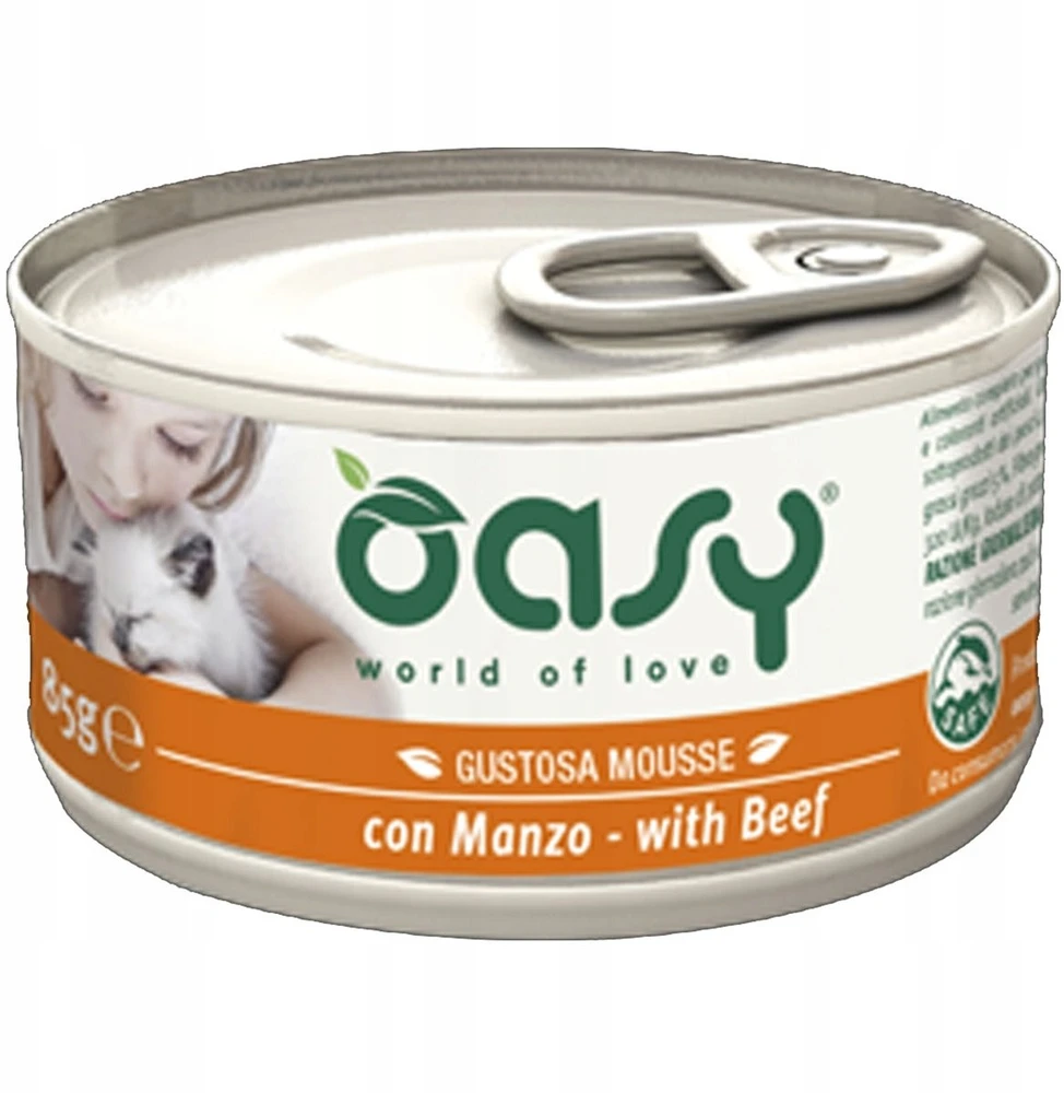 Maisto produktai - Oasy Caprice Mousse jautiena 85g, 10% baltymų, 5% riebalų