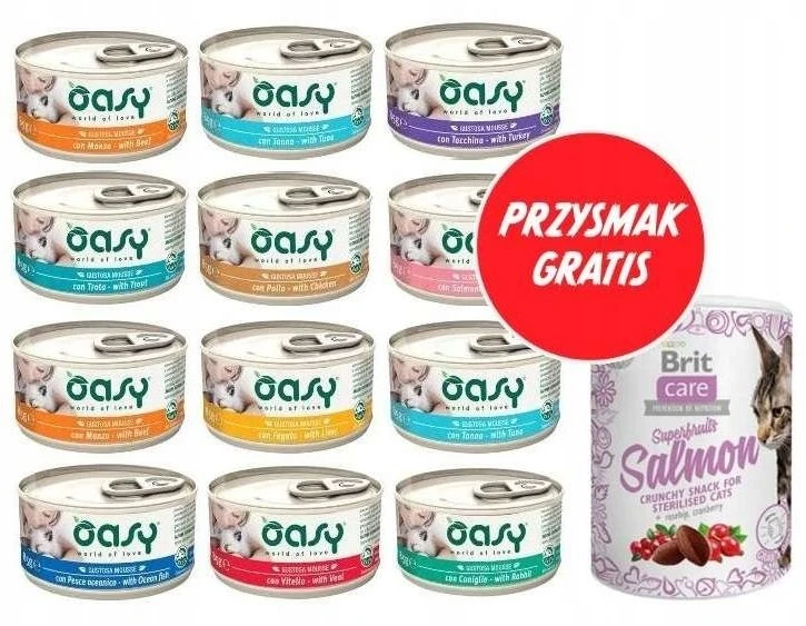 Maisto produktai - Oasy Caprice Mousse jautiena 85g, 10% baltymų, 5% riebalų