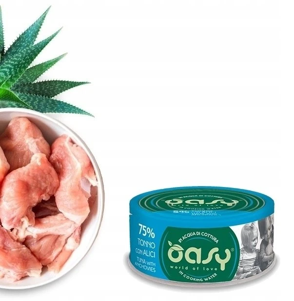 OASY More Love Tuna with anchovies – šlapias kačių maistas – 70g