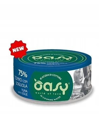 Maisto produktai - Oasy More Love Tuna with Sole Wet Food 70g Gluten Free