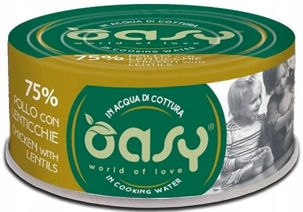 Kačių maistas - Oasy More Love Vištiena su Lęšiais Šlapias Kačių Maistas 70g