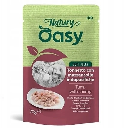 Maisto produktas - Oasy Natury minkšta želė tunas su krevetėmis 70g