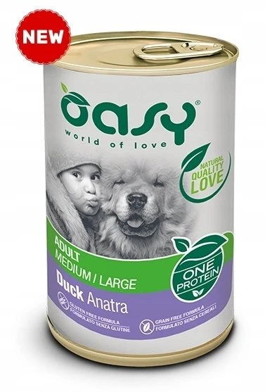 Šunų maistas - Oasy One Protein Adult Medium/Large antiena Wet 400g