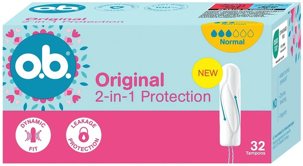 O.B. Originali normali tamponė, 32 vnt.