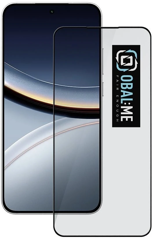 OBAL:ME 5D Apsauginis stiklas skirtas Xiaomi Poco F7 Juodas