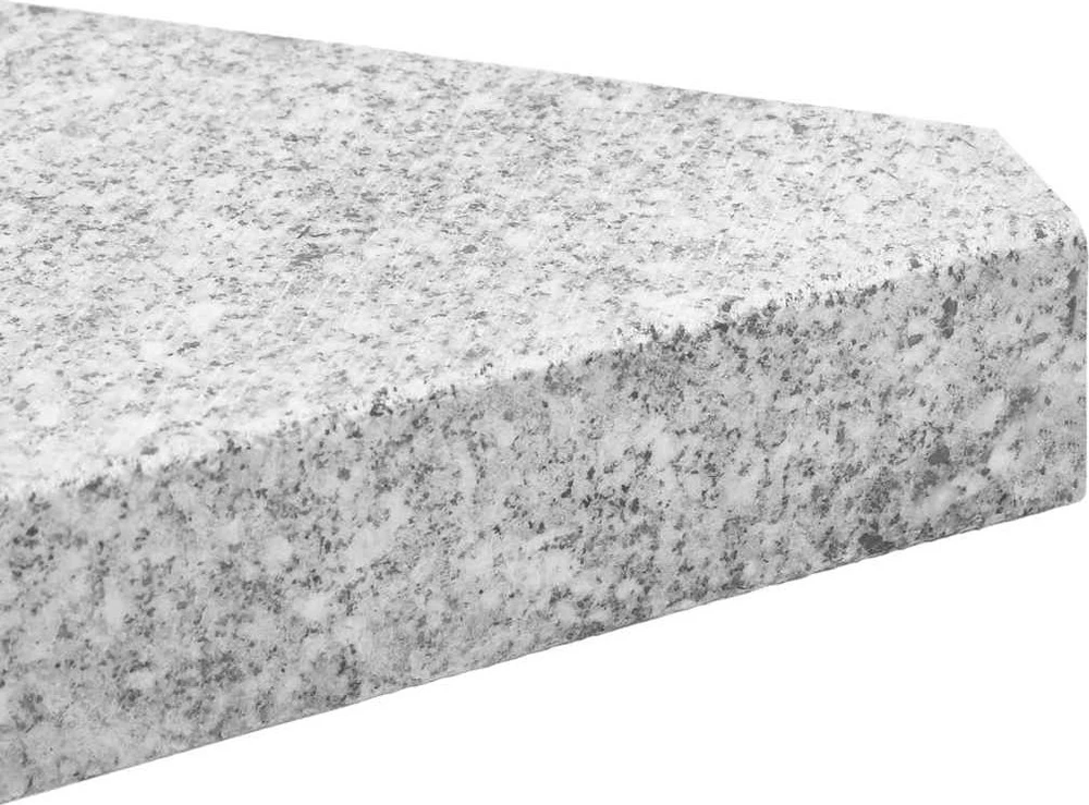 Skėčio svorio plokštės, 2 vnt., pilkas granitas, trikampės, 14 kg