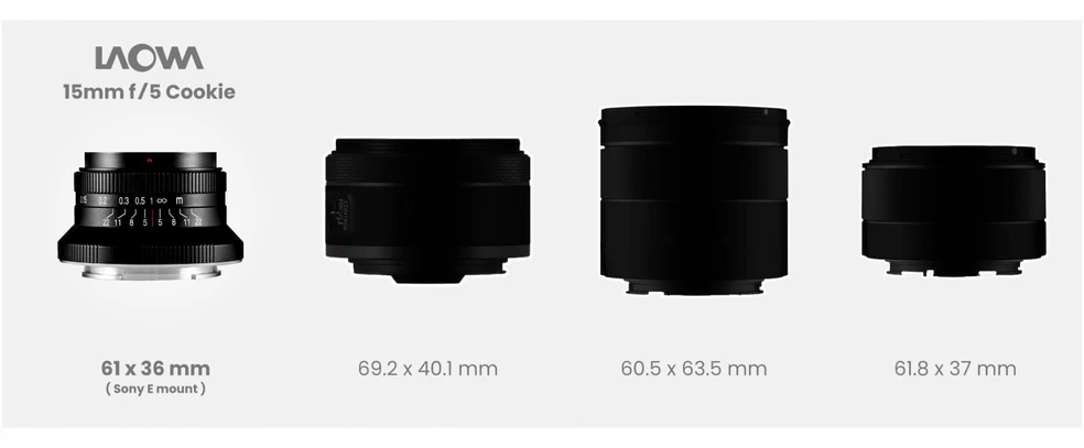 Kamera - Laowa 15mm f/5 Cookie FF Auto Aperture 110° Juodas