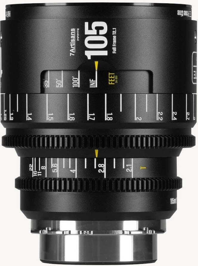 Nikkor Kino Objektyvas - 7Artisans INFINITE 105mm T2.1 PL Mount Juodas