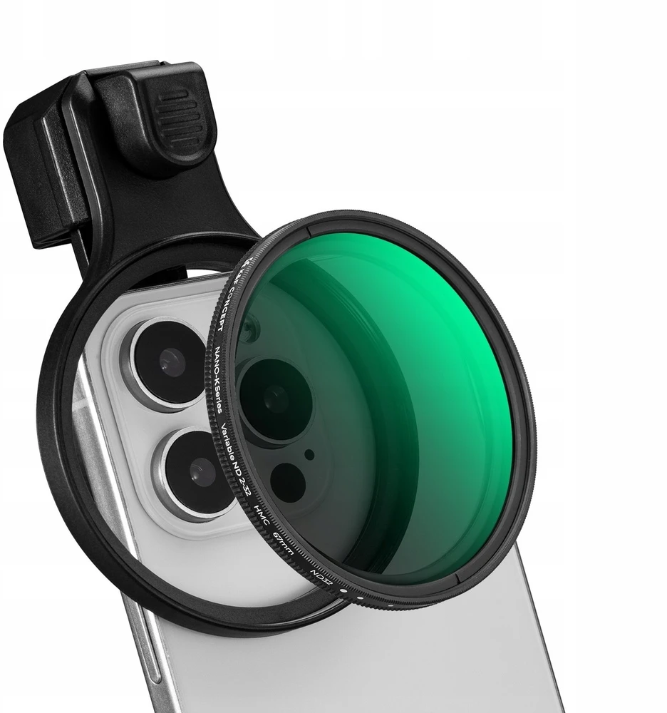 Filtras K&F Objektyvo lęšis Filtras pilkas ND2–ND32 išmaniesiems telefonams 67 mm spaustukas K&F / KF15.0026