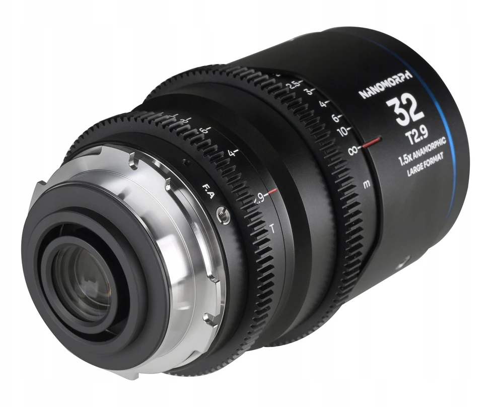 Objektyvas Laowa Nanomorph 32 mm T2,9 1,5x LF Mėlyna, skirtas Arri PL / Canon EF