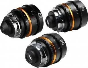 Objektyvas Venus Optics Laowa Nanomorph 27 mm, 35 mm, 50 mm S35 Amber objektyvų rinkinys, skirtas Arri PL / Canon EF