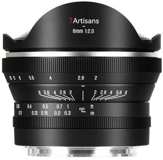 Nikkor Objektyvas - 7Artisans 6mm F2.0 Nikon Z, APS-C žuvies akis, rankinis fokusavimas