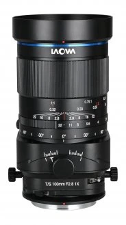 Objektyvas Laowa 100 mm f/2,8 Tilt-Shift 1x Macro, skirtas Fujifilm X