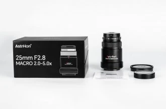 MeiKe objektyvas AstrHori MF 25 mm f/2,8 Full-frame Macro, skirtas Sony E