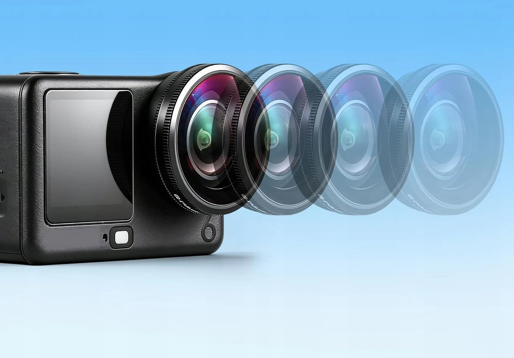 Puluz plataus kampo objektyvas su 185° matymo lauko stiprinimu, skirtas „Dji Osmo Action 6“ / „HD Glass“ / „Pu1103“