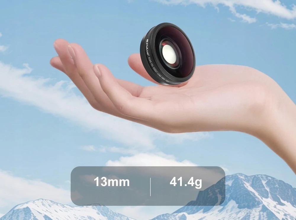 Puluz plataus kampo objektyvas su 185° matymo lauko stiprinimu, skirtas „Dji Osmo Action 6“ / „HD Glass“ / „Pu1103“