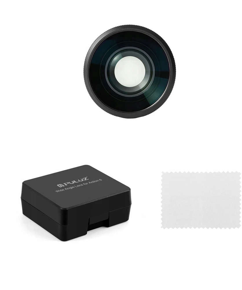 Puluz plataus kampo objektyvas su 185° matymo lauko stiprinimu, skirtas „Dji Osmo Action 6“ / „HD Glass“ / „Pu1103“