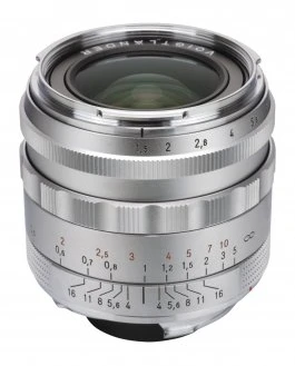 Objektyvas Voigtlander Nokton II Vintage Line 28 mm f/1,5, skirtas Leica M – sidabrinis