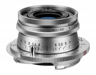 „Voigtlander“ objektyvas „Voigtlander Color Skopar I 28 mm f/2.8“ objektyvas, skirtas „Leica M“ – sidabrinis