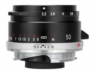 Objektyvas Voigtlander Color Skopar 50 mm f/2,2, skirtas Leica M – juodas