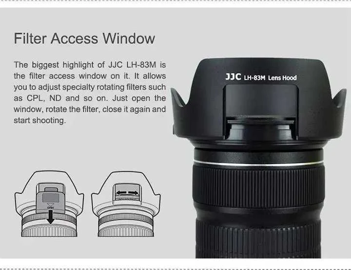 JJC Objektyvo gaubtas Canon EW-83M tipo nuo saulės