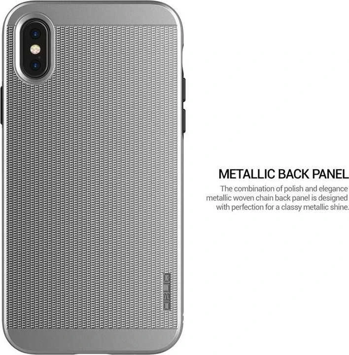 Obliq Slim Meta - dėklas skirtas Apple iPhone Xs / X Satin Sidabrinis