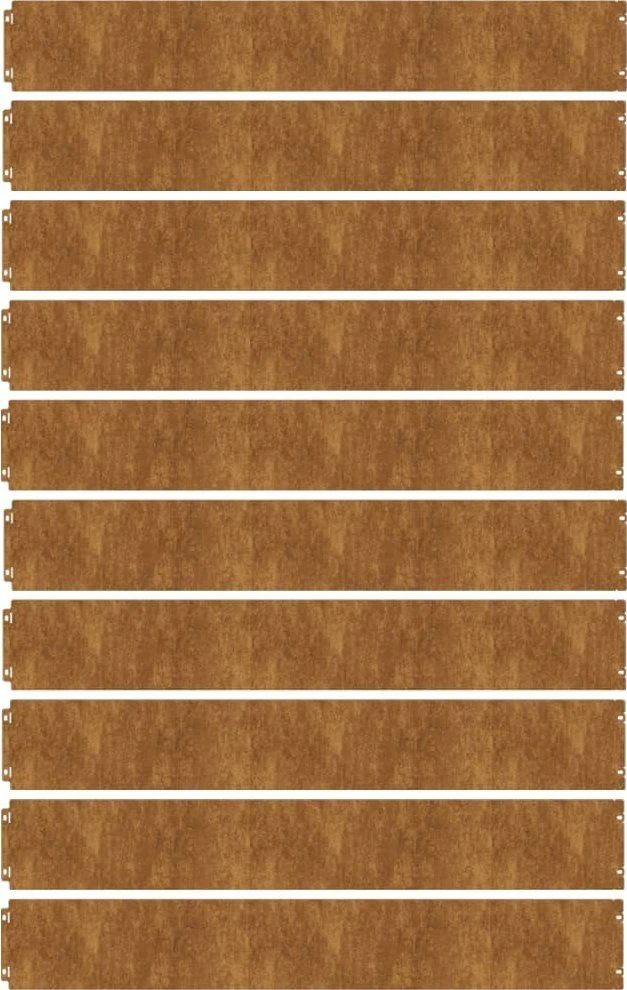 Vejos apvadai, 10vnt., 15x103cm, lankstus Corten plienas