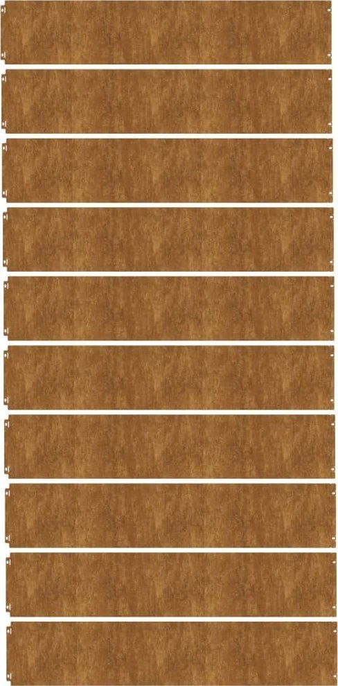 Vejos apvadai, 10vnt., 20x103cm, lankstus Corten plienas