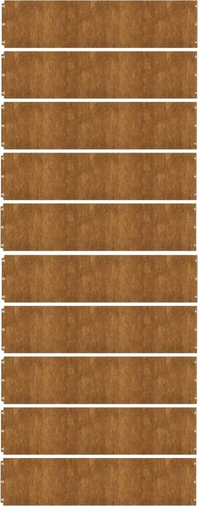 Vejos apvadai, 10vnt., 25x103cm, lankstus Corten plienas