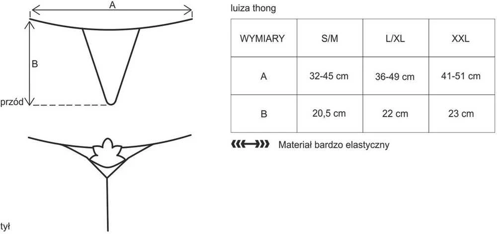 Obsessive - Luiza Thong Juodas S/M