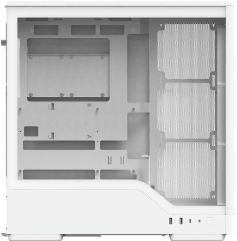 „Aerocool D520A“ kompiuterio korpusas, vidutinio dydžio bokštas, ATX, grūdintas stiklas, RGB – Baltas