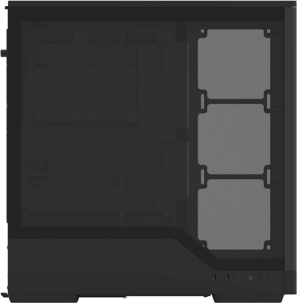 „Aerocool D520A“ kompiuterio korpusas, vidutinio dydžio bokštas, ATX, grūdintas stiklas, RGB – Juodas