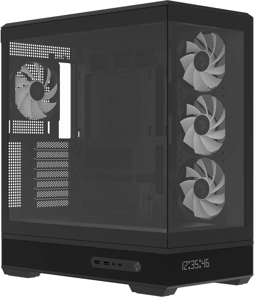 „Aerocool P500B“ kompiuterio korpusas, „Midi Tower“, ATX, grūdintas stiklas, RGB ir juodas