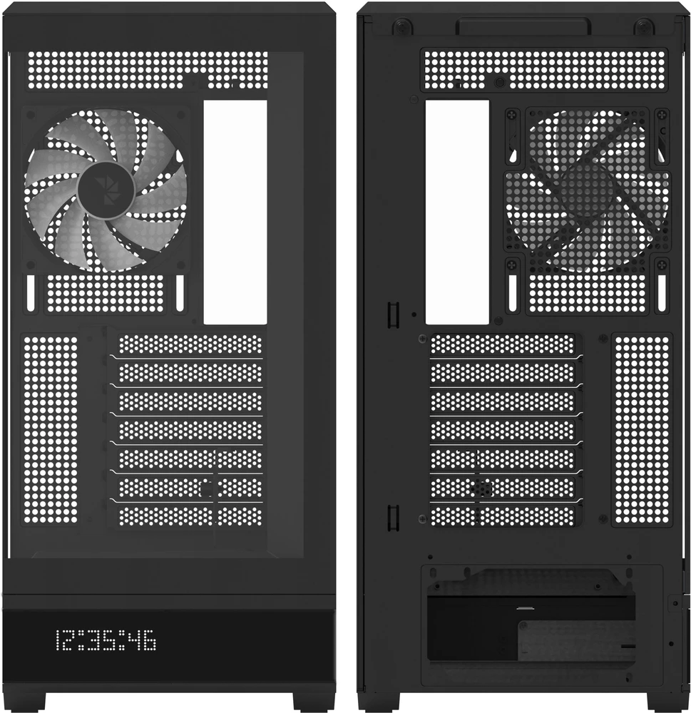 „Aerocool P500B“ kompiuterio korpusas, „Midi Tower“, ATX, grūdintas stiklas, RGB ir juodas