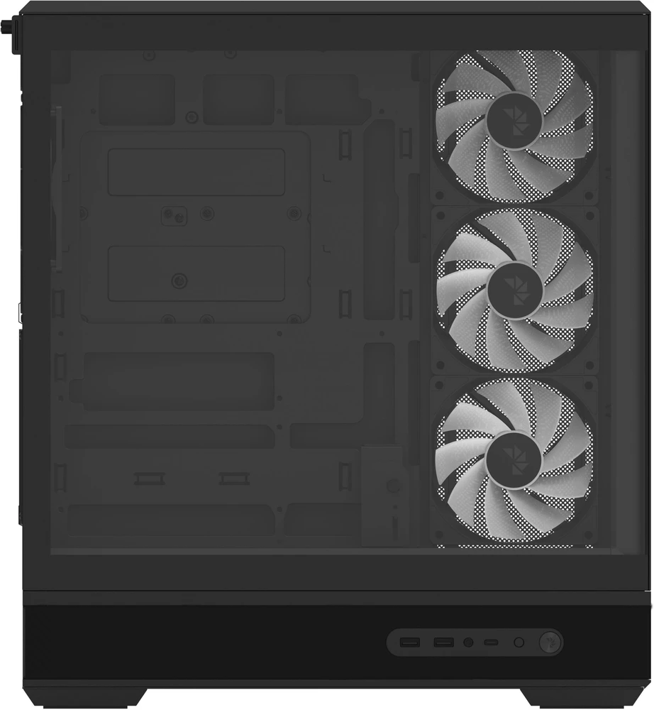 „Aerocool P500B“ kompiuterio korpusas, „Midi Tower“, ATX, grūdintas stiklas, RGB ir juodas