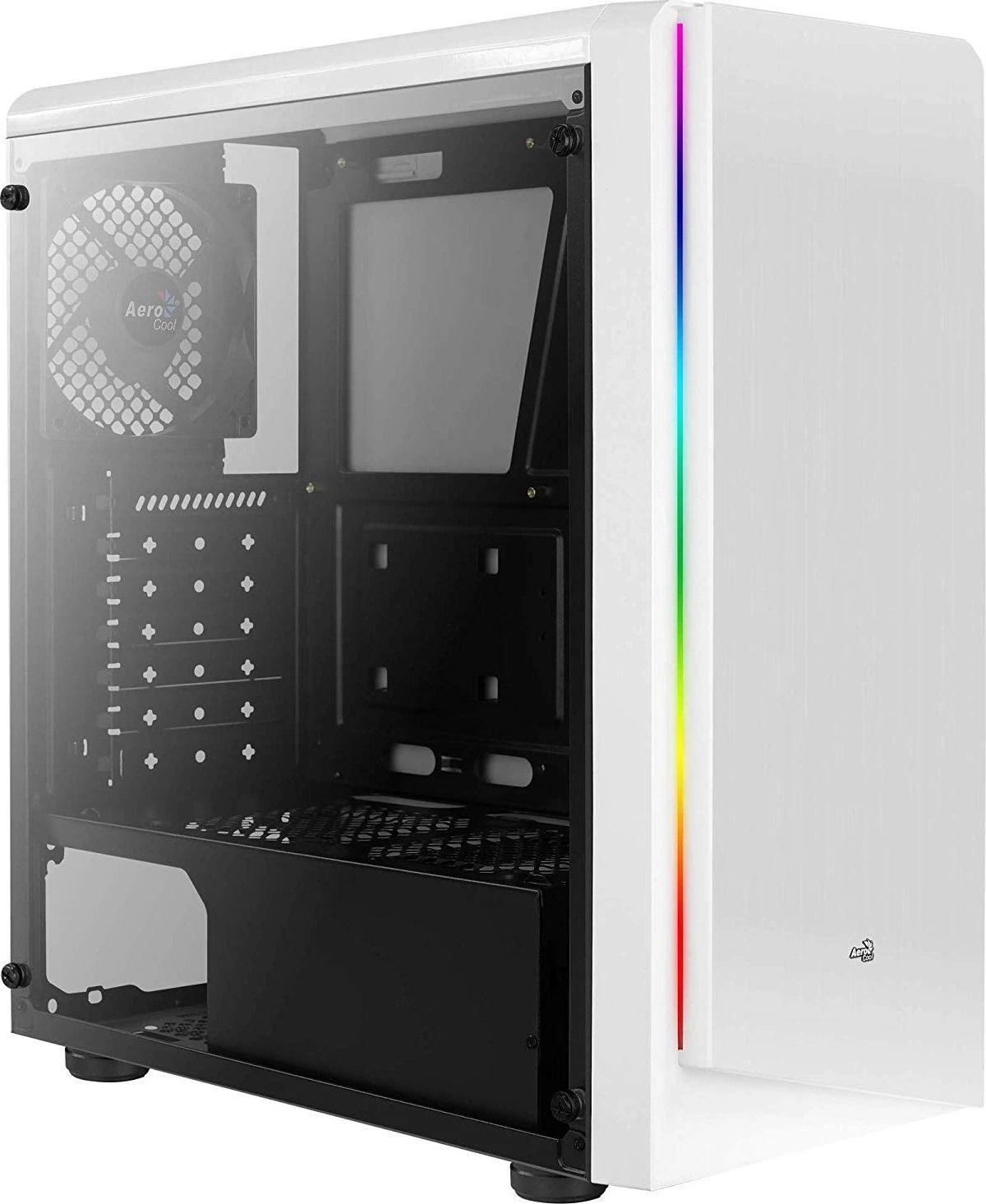 AEROCOOL AEROPGSRIFT-WH-RGB PC dėklas ATX Aerocool RIFT RGB Baltas USB 3.0 - 1x120mm Juodas FAN