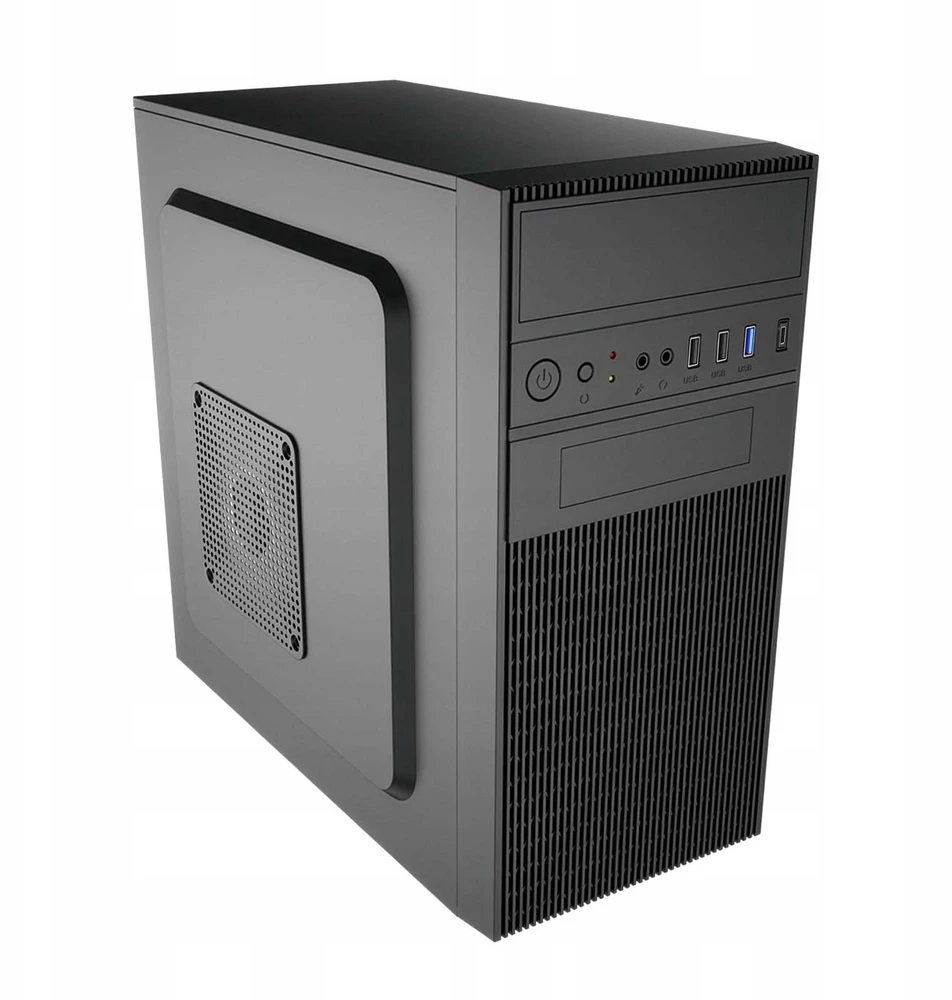Akyga Obudowa Micro ATX AK19BK USB-C + USB 3.0 + 2x USB 2.0 juoda bez PSu Micro Tower Juodas