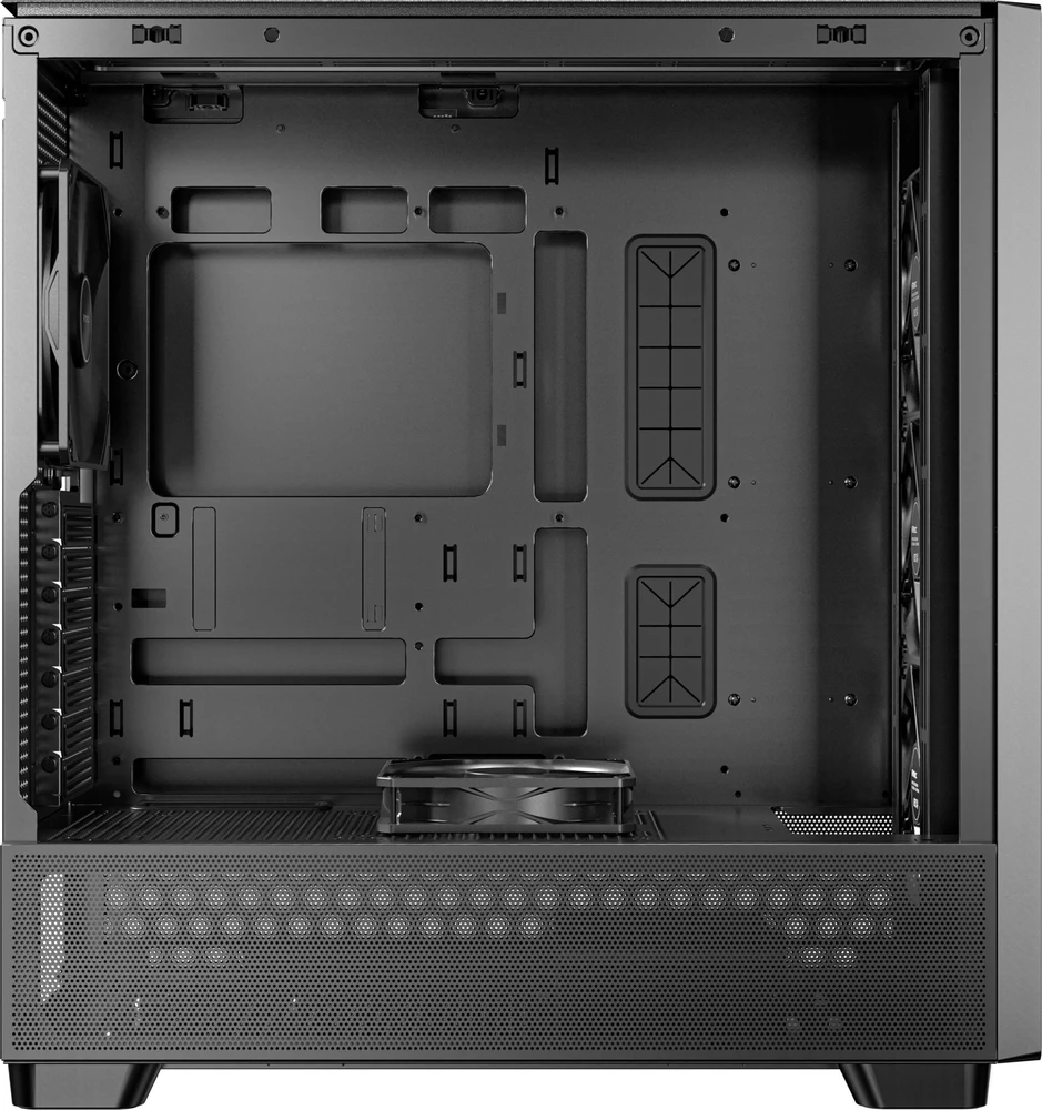 „Antec Flux“ kompiuterio korpusas, vidutinio dydžio bokštas, E-ATX, grūdintas stiklas – Juodas